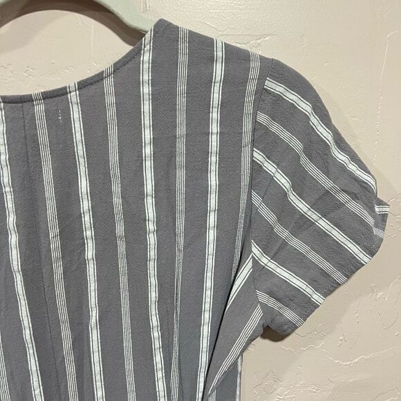Grey Striped Jumpsuit- Medium - Picture 9 of 9